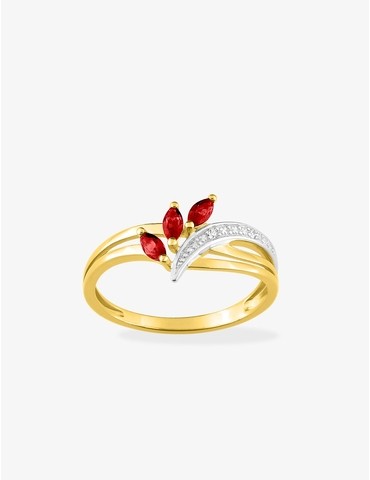 Bague trilogie feuilles...