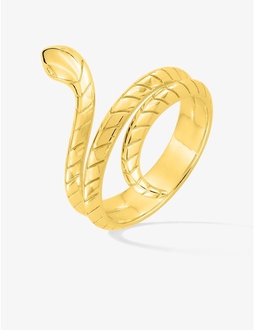 Bague serpent plaqué or