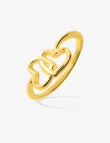 Bague cœurs plaqué or