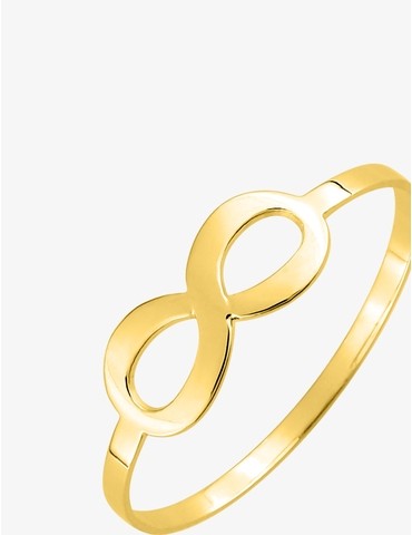 Bague infini 11 mm plaqué or