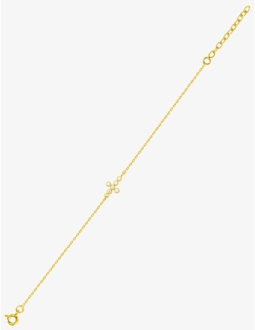 Bracelet croix plaqué or