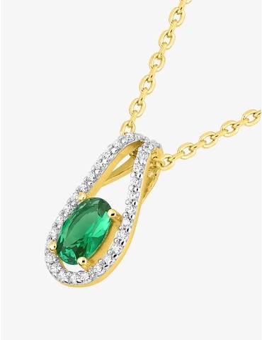 Collier plaqué or et oxyde...