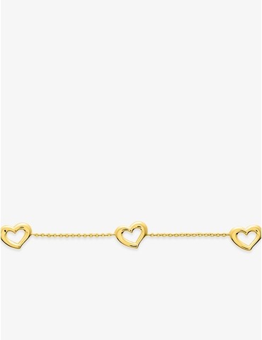 Bracelet motifs cœur plaqué or