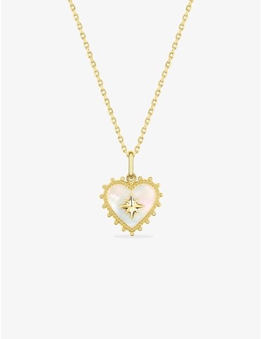 Collier cœur plaqué or et...