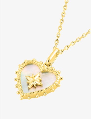 Collier cœur plaqué or et...