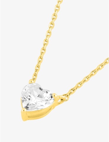 Collier cœur plaqué or,...