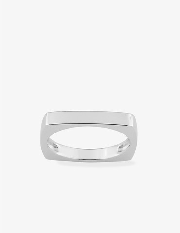 Bague rectangulaire argent...