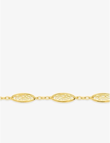 Bracelet filigrane plaqué or