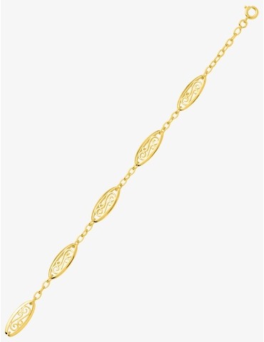 Bracelet filigrane plaqué or