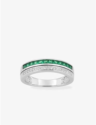 Bague double anneau argent...