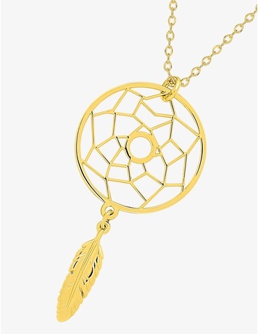 Collier en plaqué or motif...