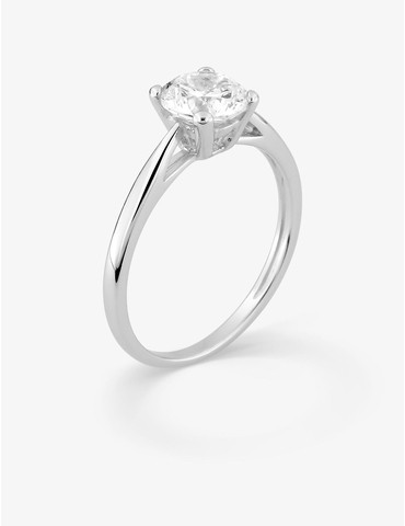 Bague solitaire en argent...