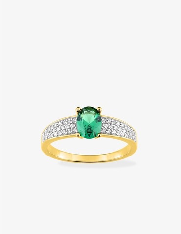 Bague solitaire plaquée or...