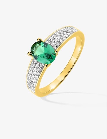 Bague solitaire plaquée or...