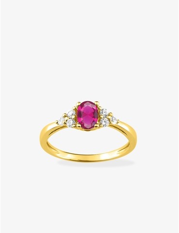 Bague plaquée or et oxydes...