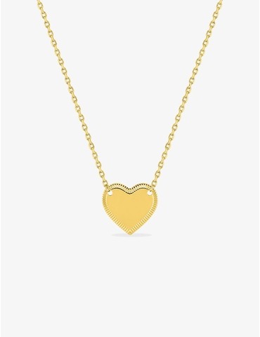 Collier plaqué or motif cœur