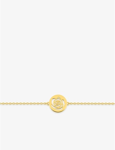 Bracelet plaqué or jeton rose