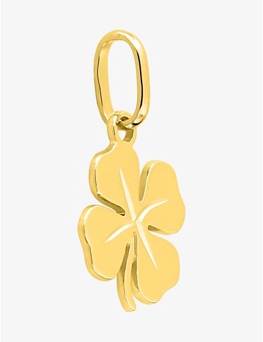 Pendentif trèfle plaqué or