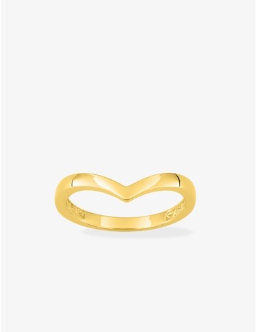 Bague en plaqué or en V
