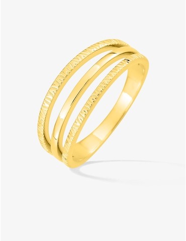 Bague en plaqué or avec 4...