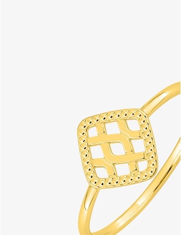 Bague en plaqué or motif...