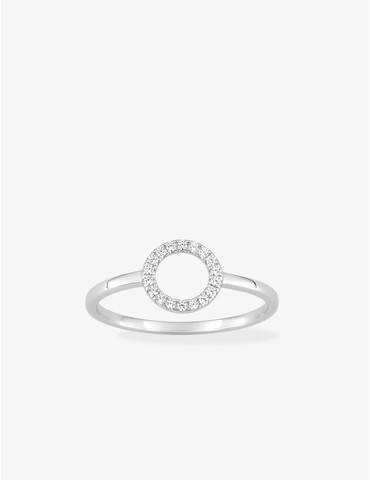 Bague en argent gris rhodié...
