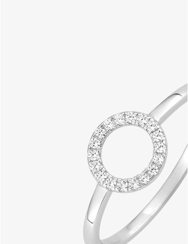 Bague en argent gris rhodié...