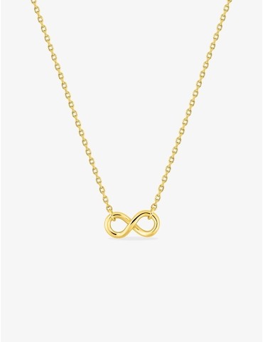 Collier motif infini plaqué or