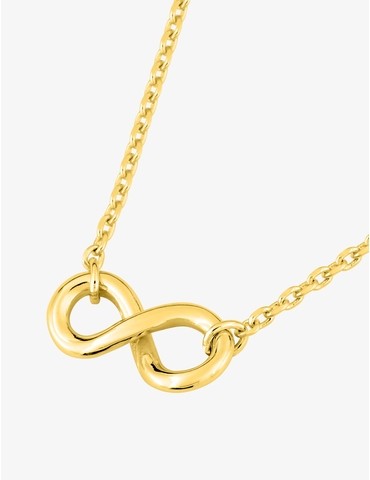 Collier motif infini plaqué or