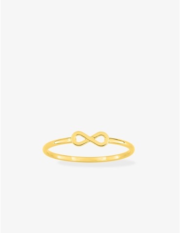 Bague plaqué or motif infini