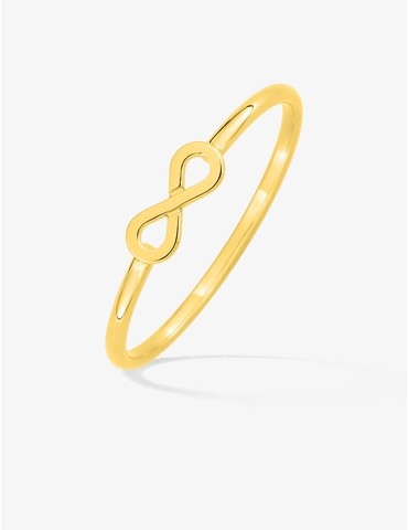 Bague plaqué or motif infini