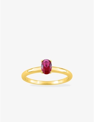Bague plaqué or, oxyde de...