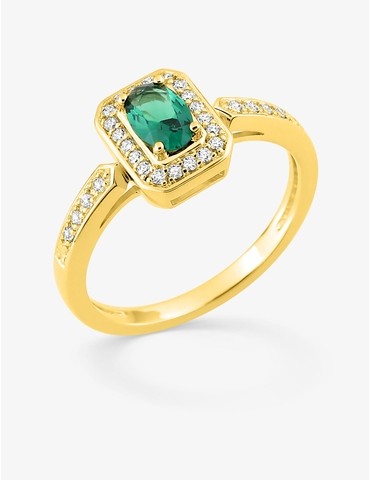 Bague plaqué or avec oxydes...