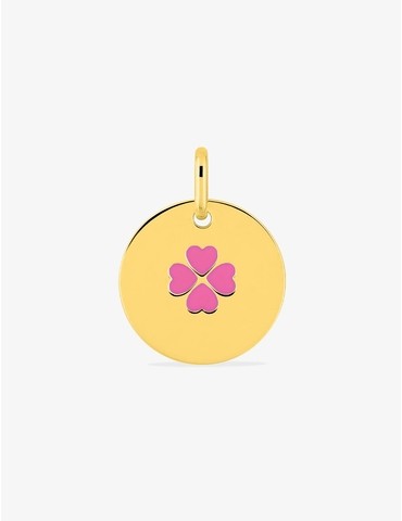 Pendentif plaqué or rond...