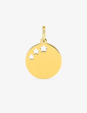 Pendentif plaqué or ronde...