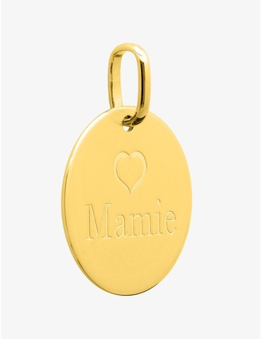 Pendentif plaqué or cœur et...