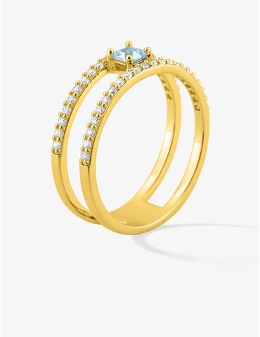 Bague plaqué or double...