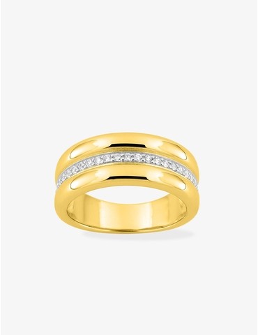 Bague bicolore plaqué or...