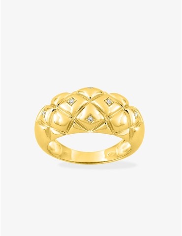 Bague plaqué or motif...