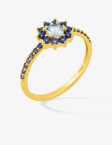 Bague plaqué or motif...