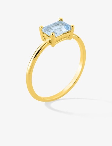 Bague plaqué or avec oxyde...