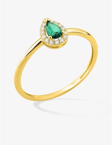 Bague plaqué or avec oxydes...