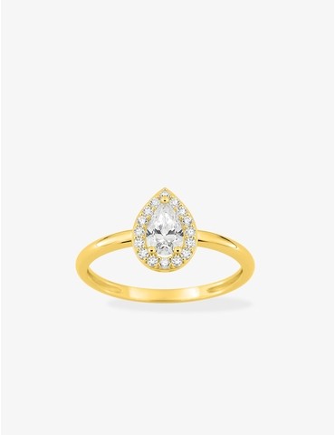 Bague plaqué or avec oxydes...
