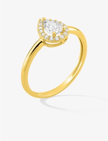 Bague plaqué or avec oxydes...