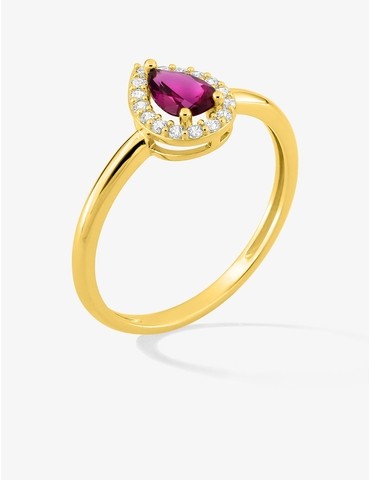 Bague plaqué or avec oxydes...