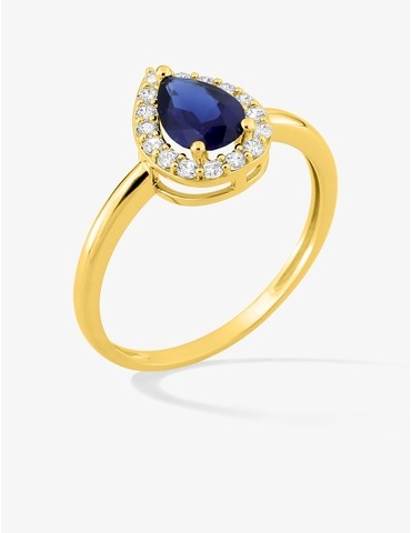 Bague plaqué or avec oxydes...