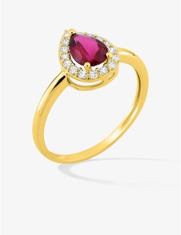 Bague plaqué or avec oxydes...