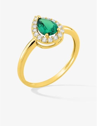 Bague plaqué or avec oxydes...