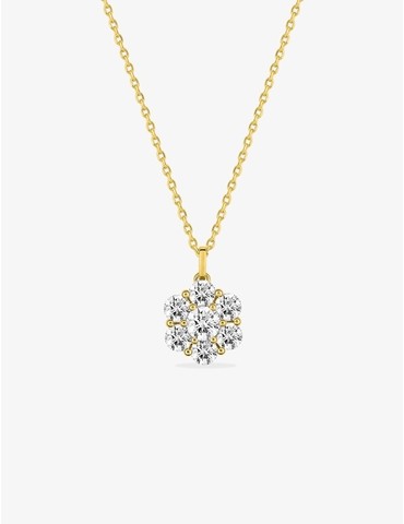 Collier plaqué or avec 7...