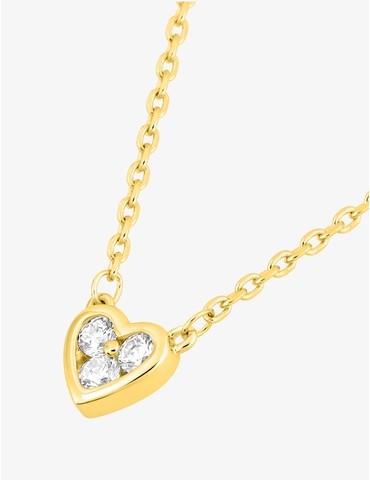 Collier cœur plaqué or avec...